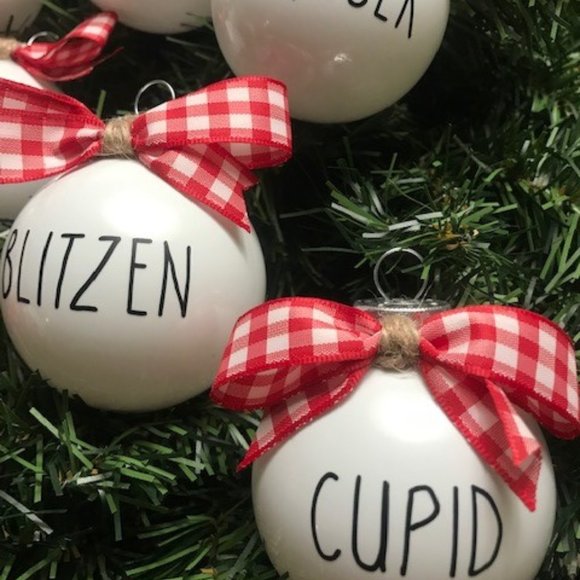 Christmas Holiday Reindeer Ornaments (Set of 9) - Picture 4 of 4